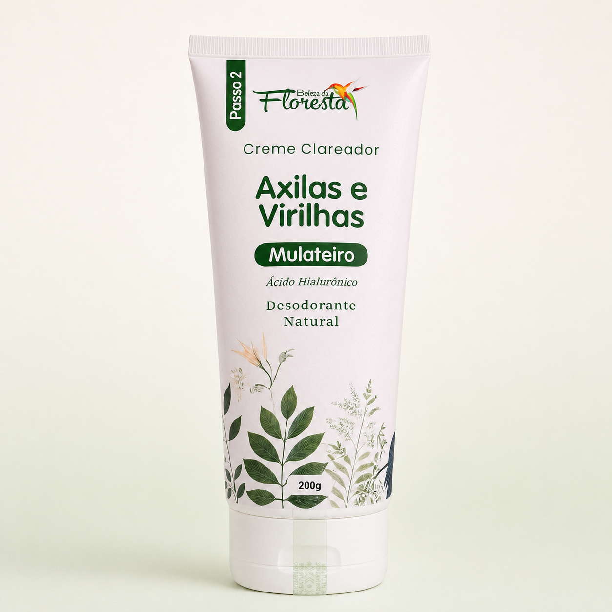🌿 Creme Clareador Axilas e Virilhas – Mulateiro + Ácido Hialurônico | 200g — Beleza da Floresta Top