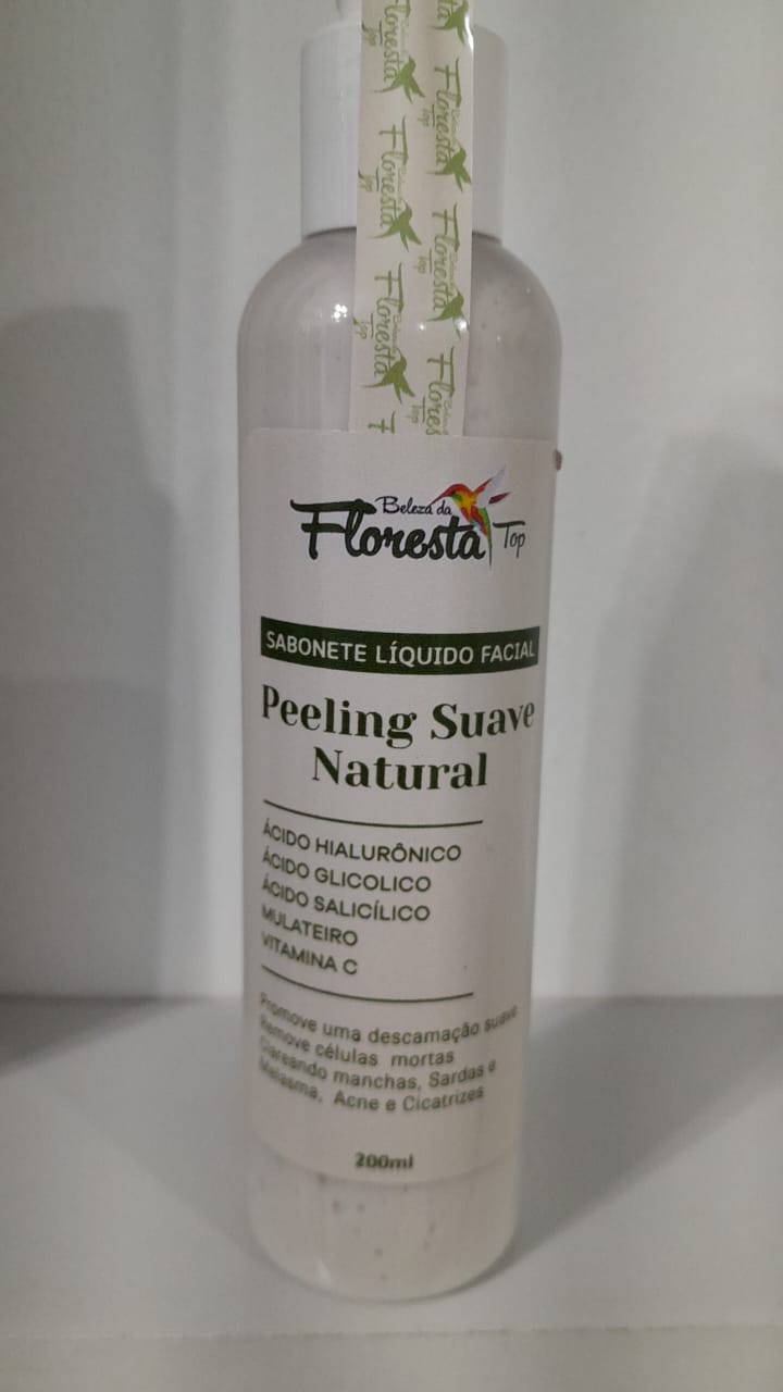 sabonete líquido facial peeling suave natural