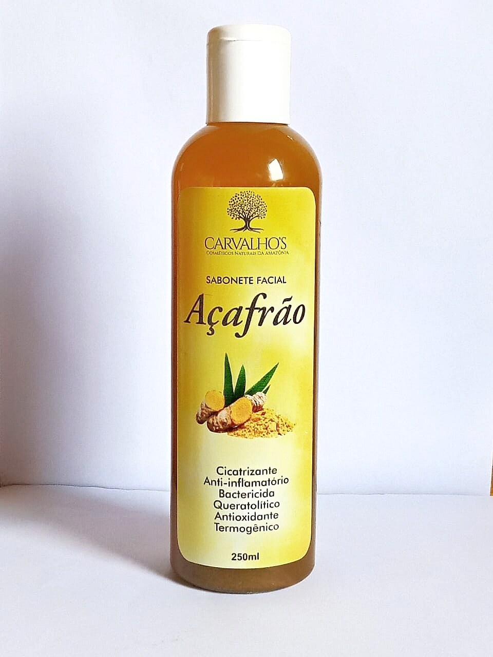 🌼 Sabonete Facial de Açafrão | 250ml — Carvalhos Cosméticos