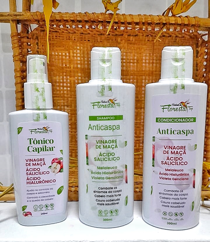 Kit de Cosmético Natural: Tônico Capilar, Shampoo Anticaspa, e Condicionador Anticaspa 🌿✨ — Beleza da Floresta Top