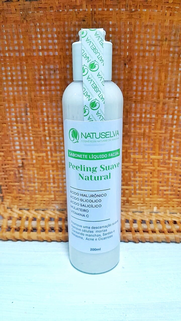 🍃 Sabonete Líquido Facial Peeling Suave Natural | 200ml — NATUSELVA