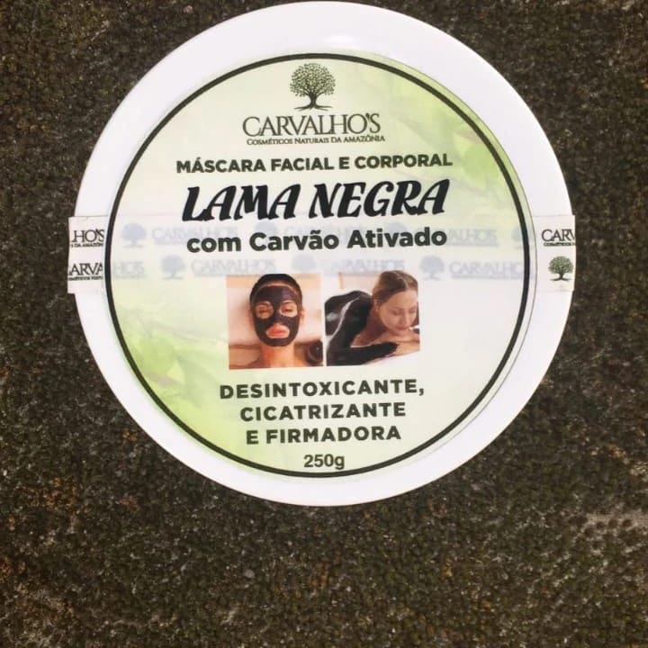 🌿✨ Máscara Facial Lama Negra com Carvão Ativado ✨🌿