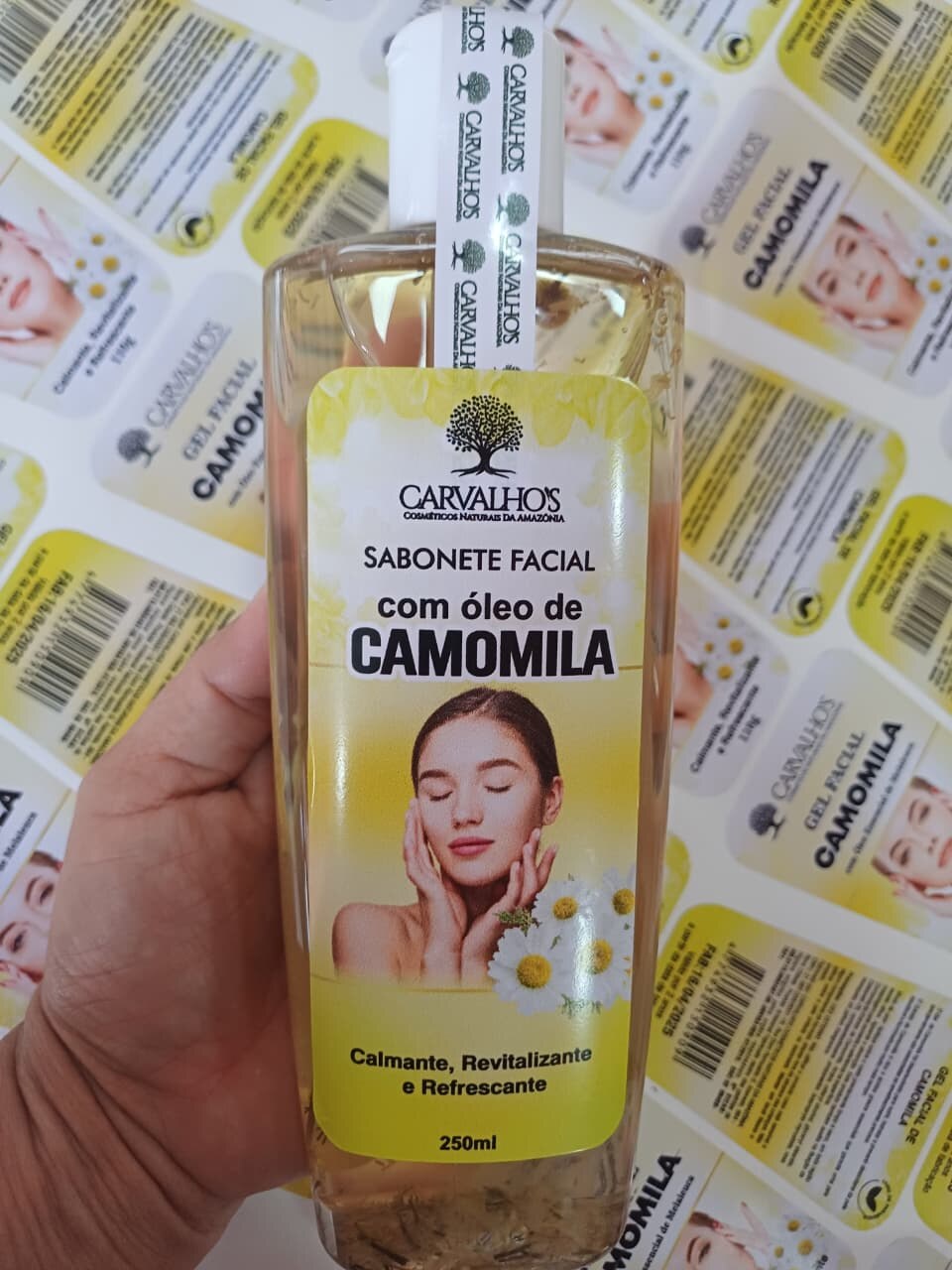 🌼 Sabonete Facial de Camomila | 250ml — Carvalhos Cosméticos