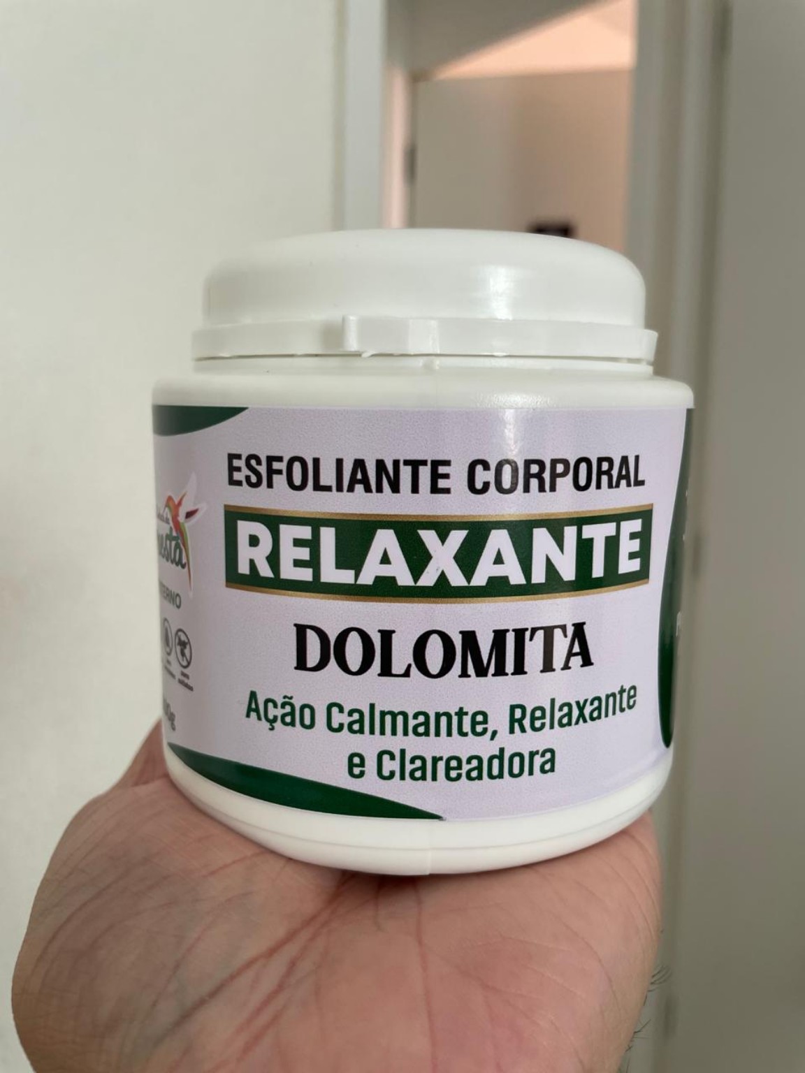 🌿 Esfoliante Corporal Relaxante de DolomitaAção Calmante, Relaxante e Clareadora