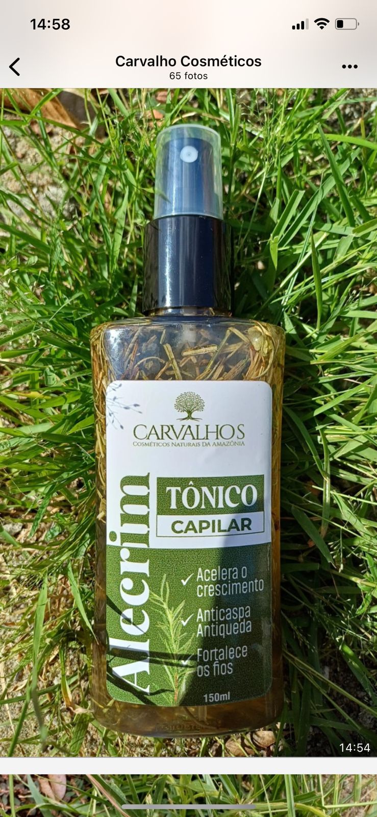 tônico capilar (beleza da floresta ) — Carvalhos Cosméticos