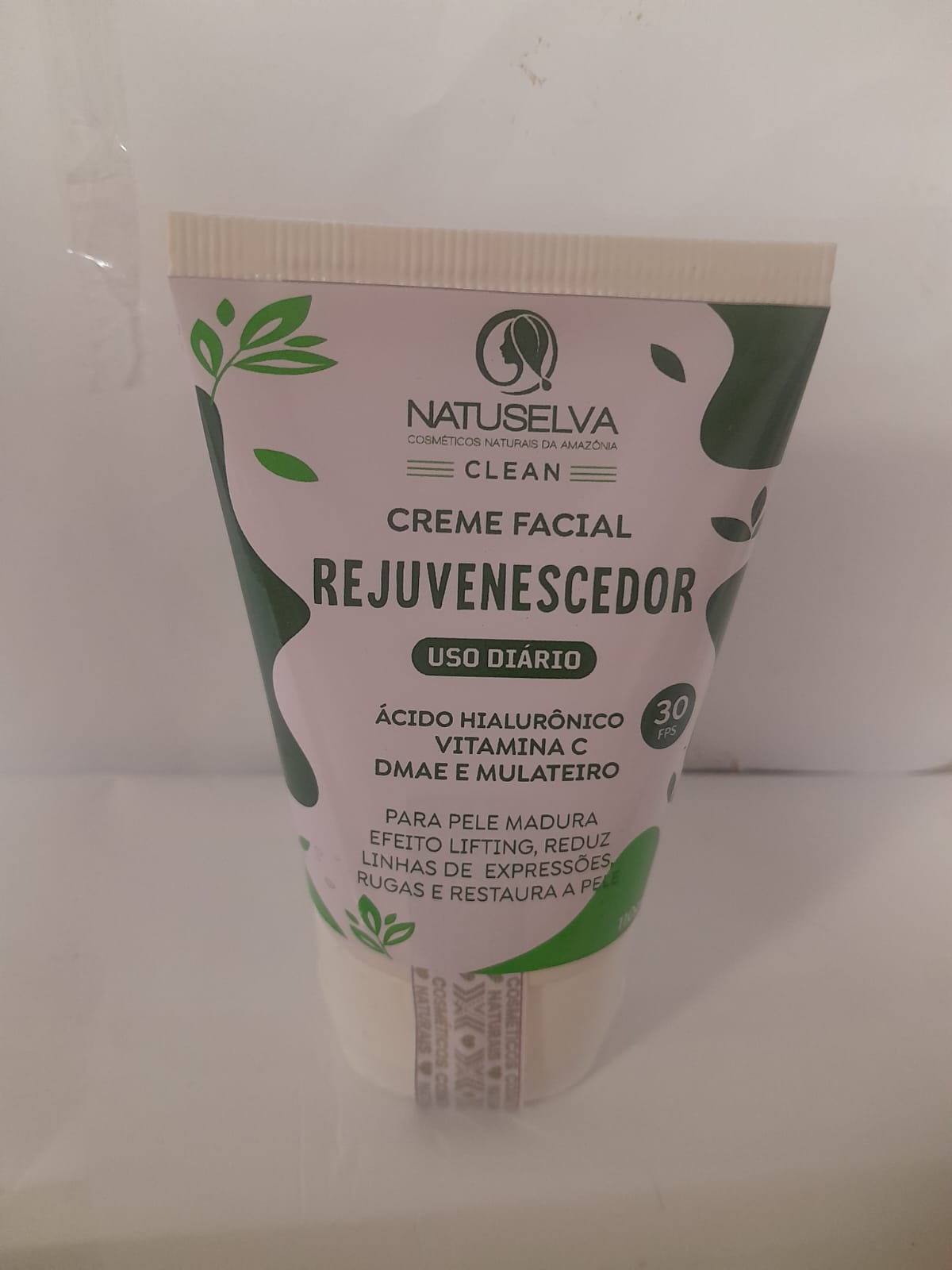 ✨ Creme Facial Antissinais ÁCIDO HIALURÔNICO • Vitamina C • DMAE (FPS 30) — NATUSELVA
