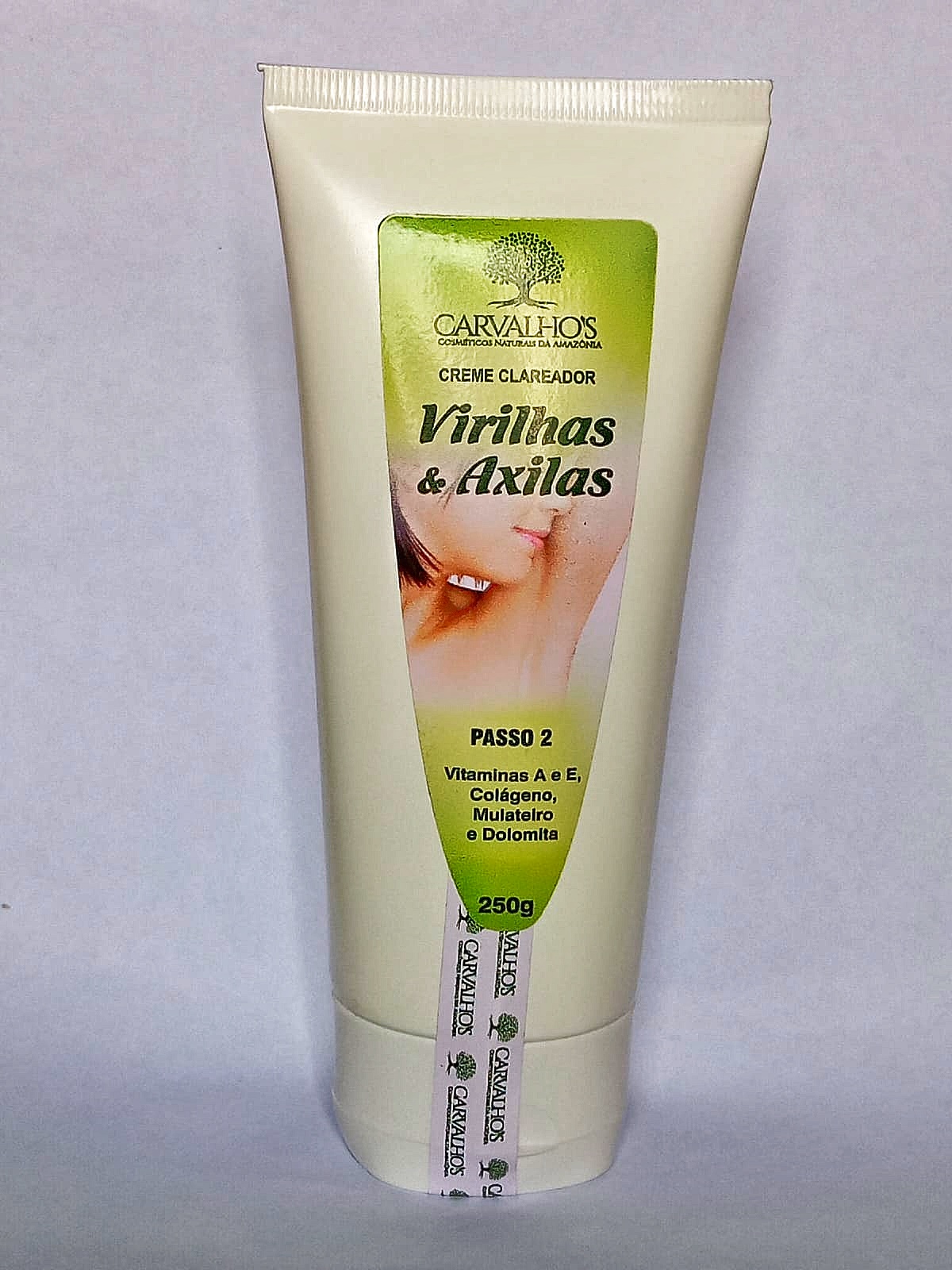🌿 Creme Clareador Axilas e Virilhas – Mulateiro + Ácido Hialurônico | 200g — Carvalhos Cosméticos