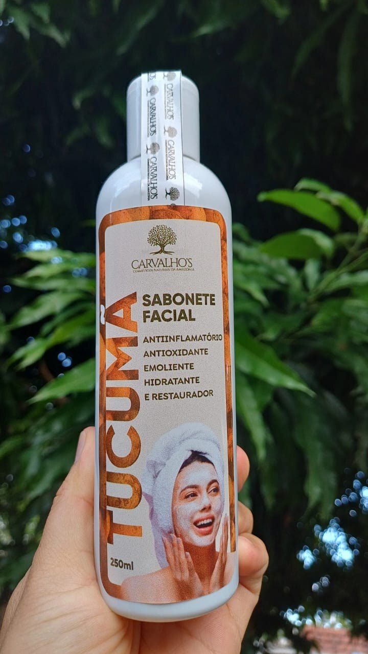 🧡 Sabonete Facial de Tucumã | 250ml — Carvalhos Cosméticos