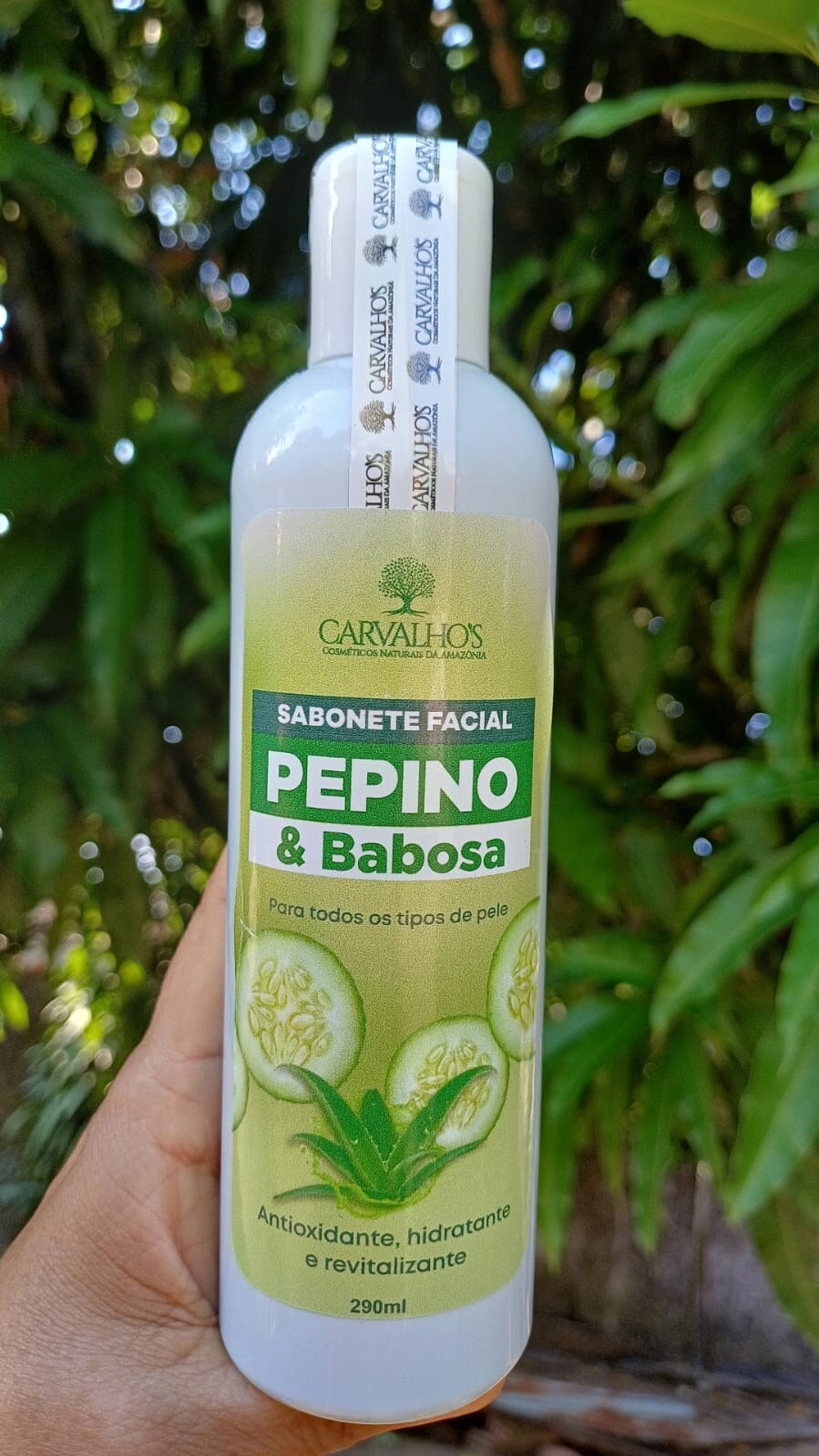 🥒 Sabonete Facial Pepino & Babosa | 250ml — Carvalhos Cosméticos