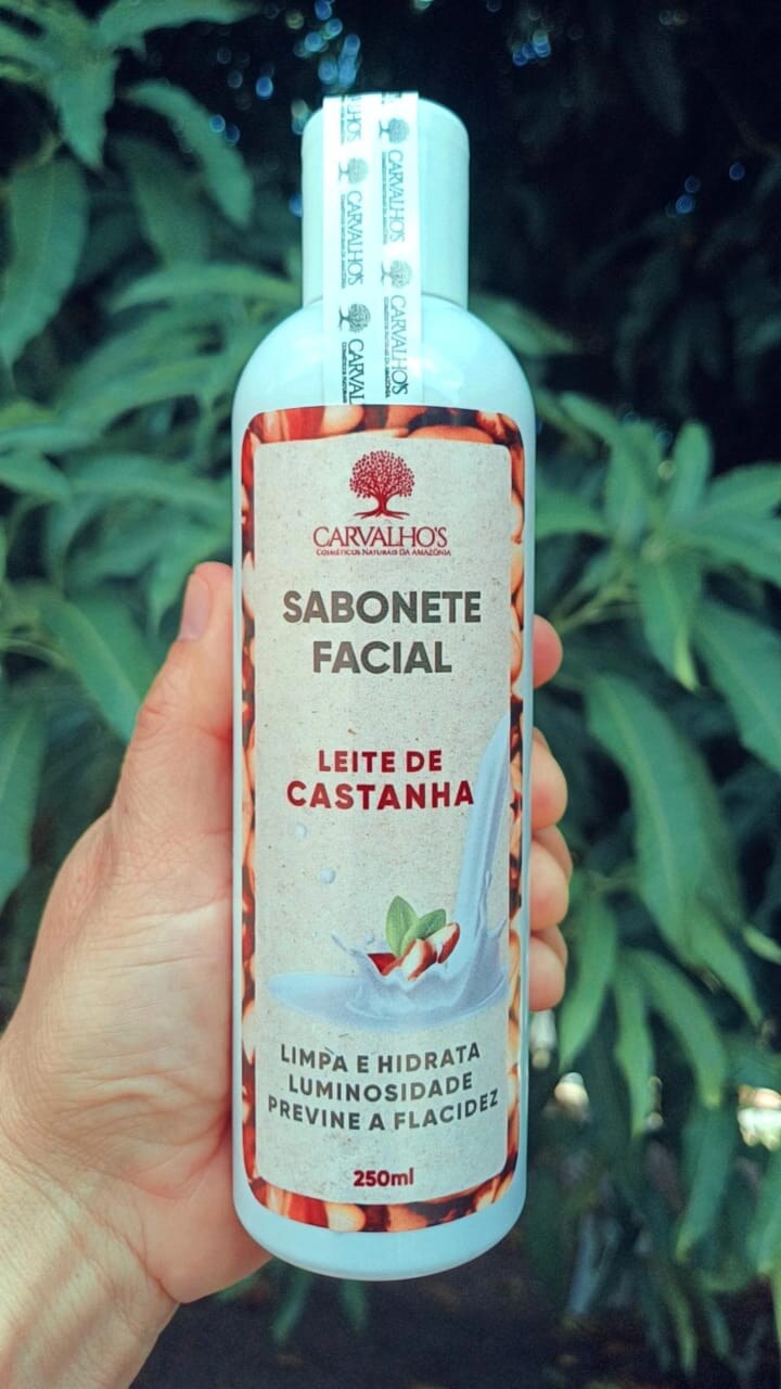 🌰 Sabonete Facial Leite de Castanha | 250ml — Carvalhos Cosméticos