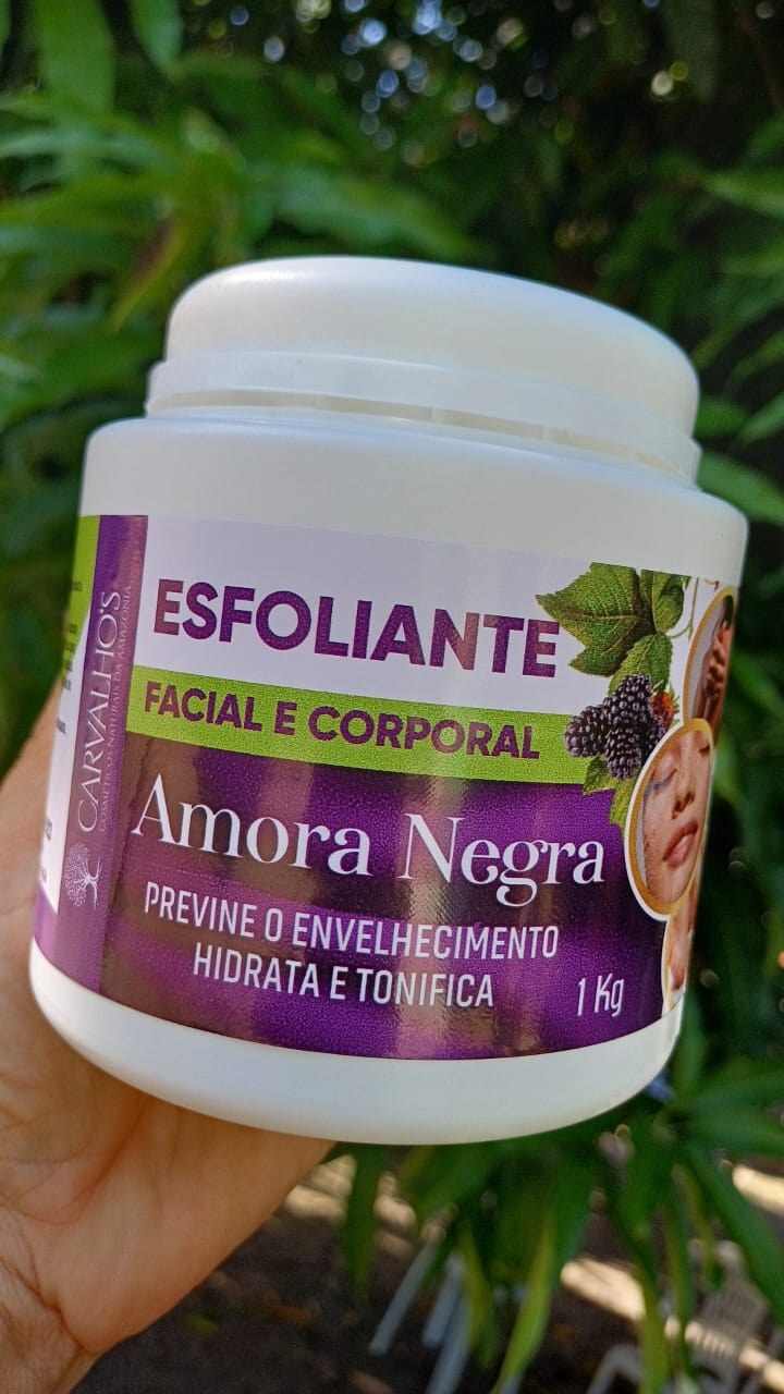 🫐 Esfoliante Facial e Corporal Amora Negra | 350g — Carvalhos Cosméticos