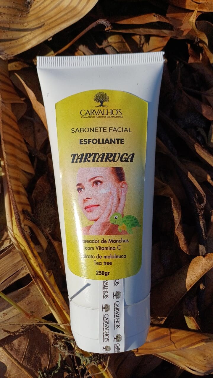 🐢 Sabonete Facial Esfoliante Tartaruga com Vitamina C & Melaleuca | 250g — Carvalhos Cosméticos