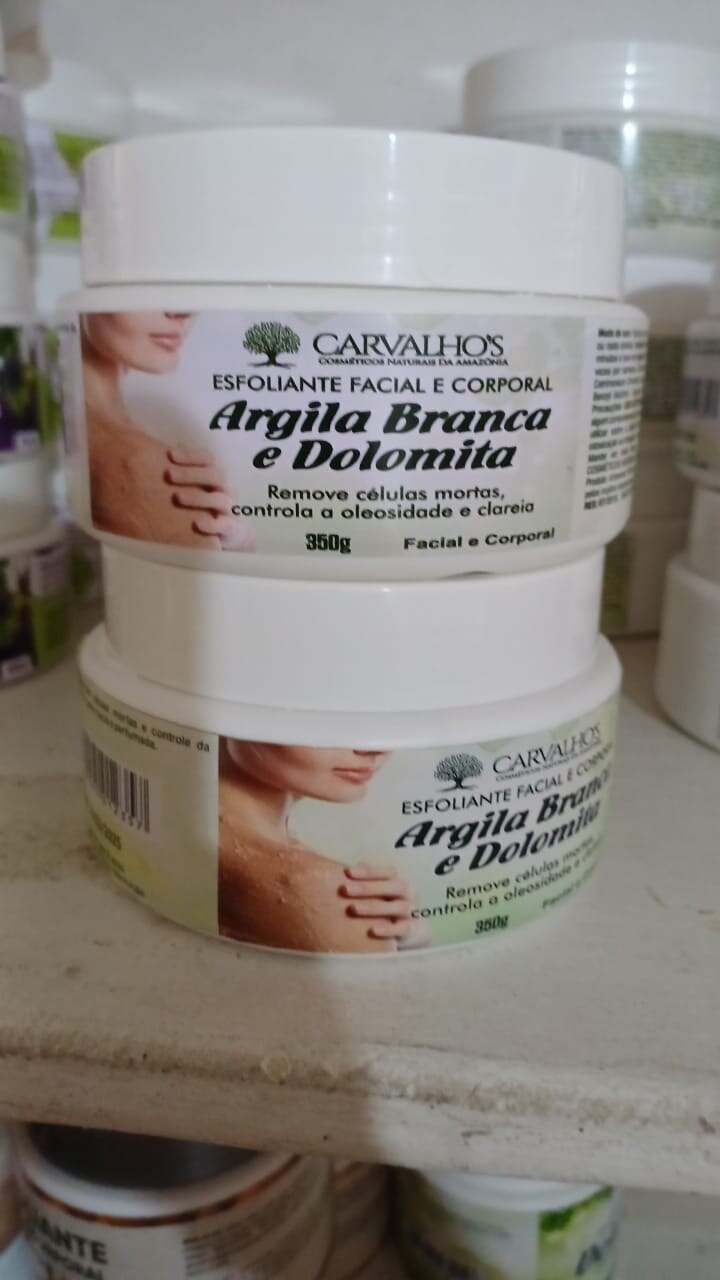 🤍 Esfoliante Facial e Corporal Argila Branca & Dolomita | 350g — Carvalhos Cosméticos