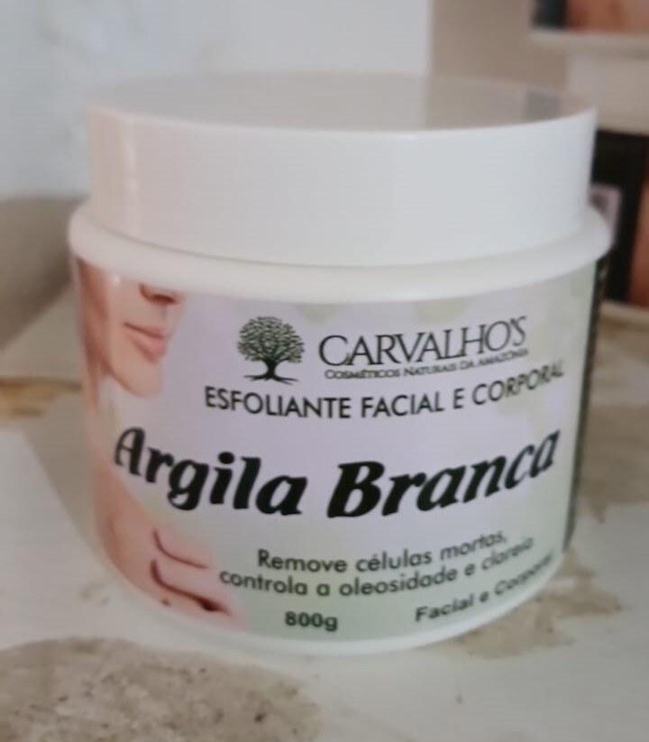 🤍 Esfoliante Facial e Corporal Argila Branca | 800g — Carvalhos Cosméticos
